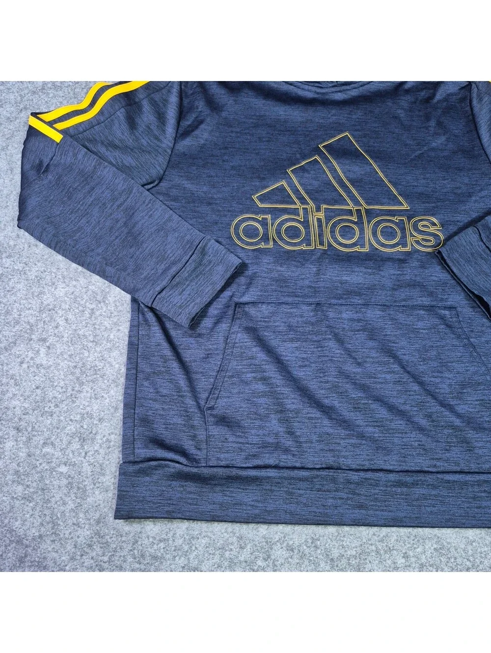 Adidas Youth Blue &  Yellow Sz XL (18/20) Hoodiie Pullover Logo